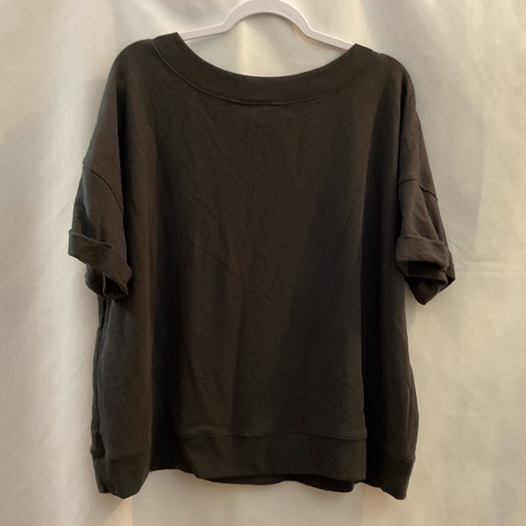 Candance Cameron Bure French Terry Top Charcoal 1X - Picture 5 of 7